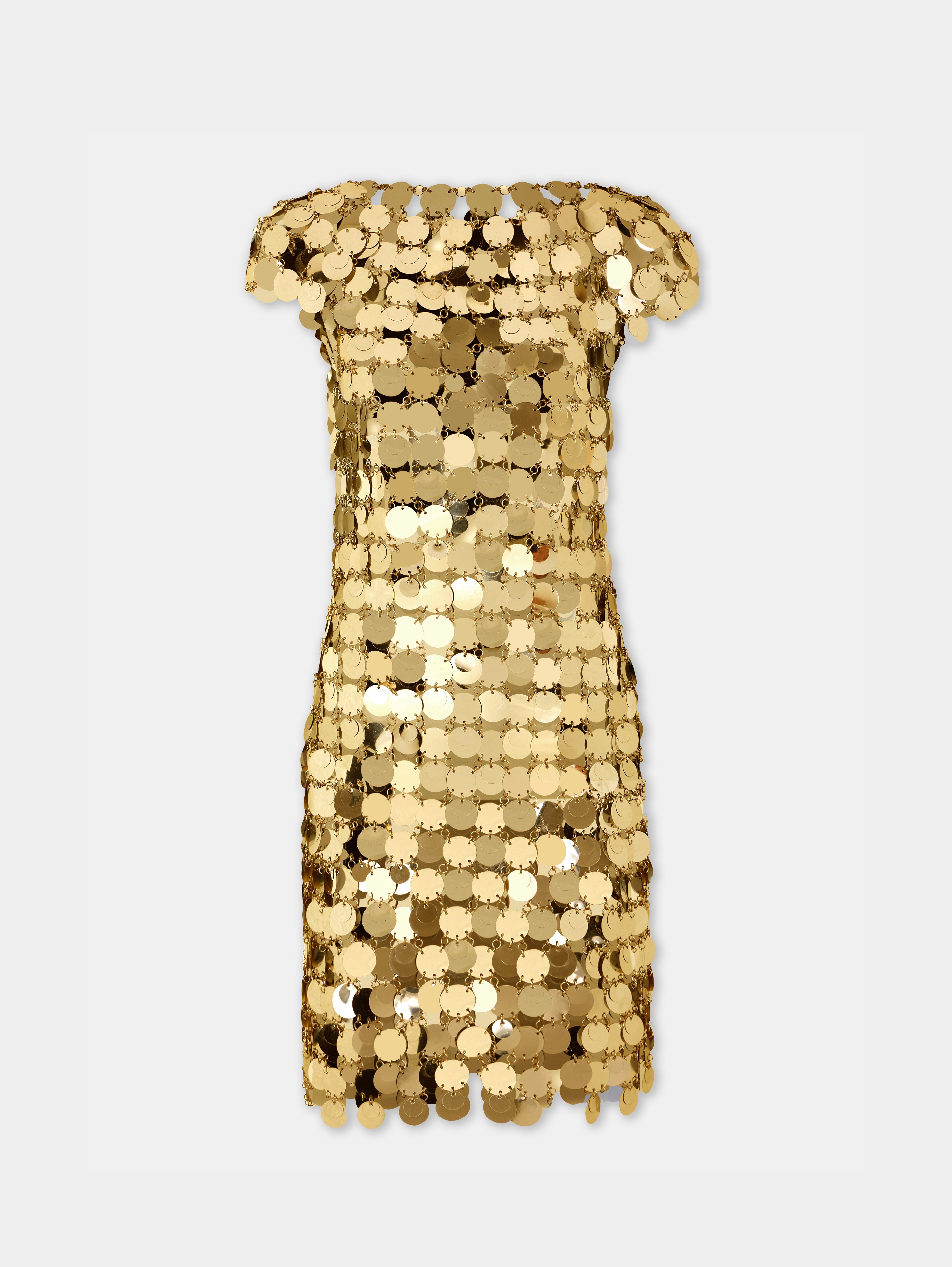 The iconic gold Sparkle disc dress Rabanne The iconic gold Sparkle disc dress Rabanne