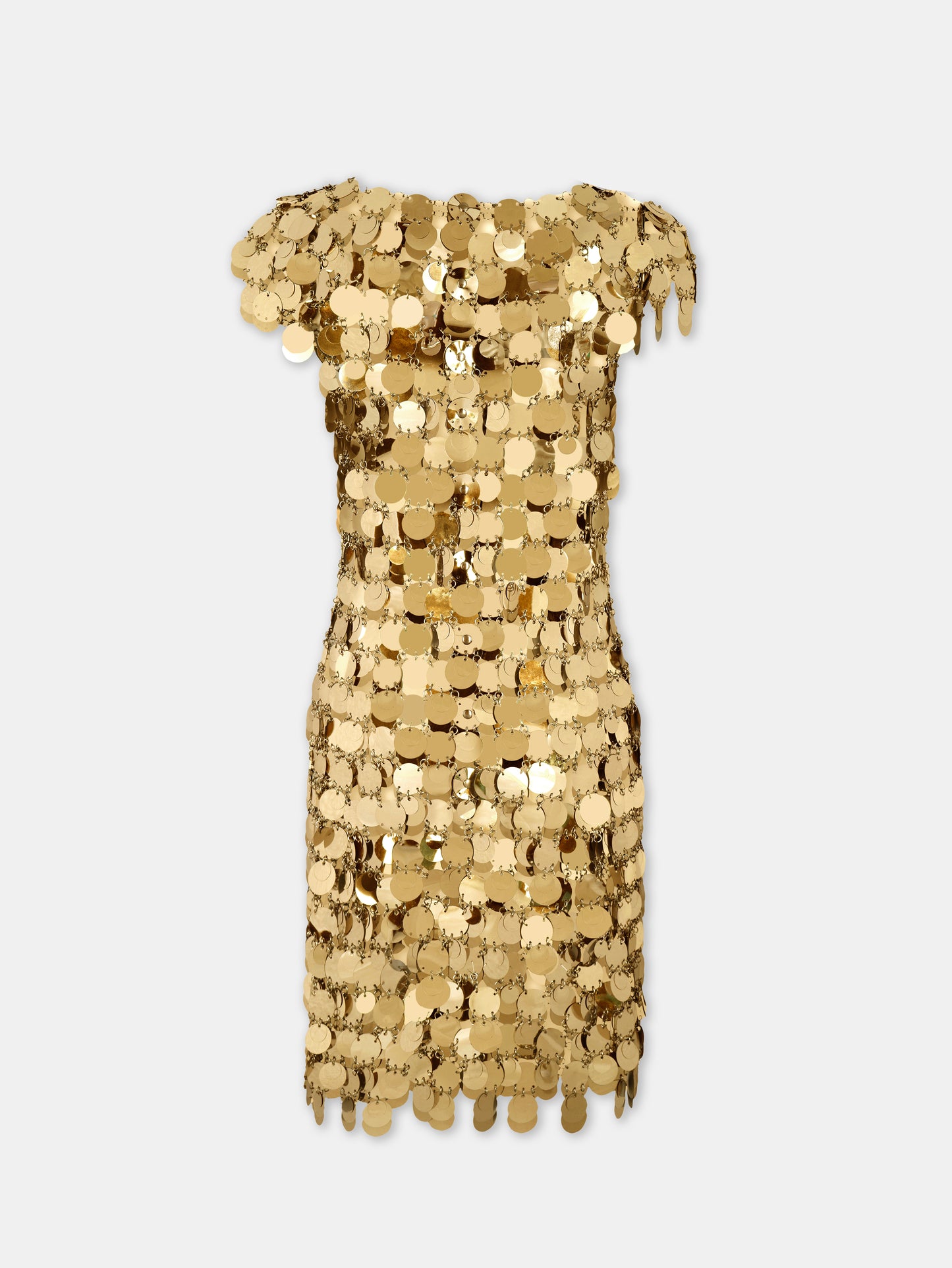 The iconic gold Sparkle disc dress