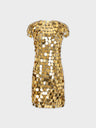 The iconic gold Sparkle disc dress