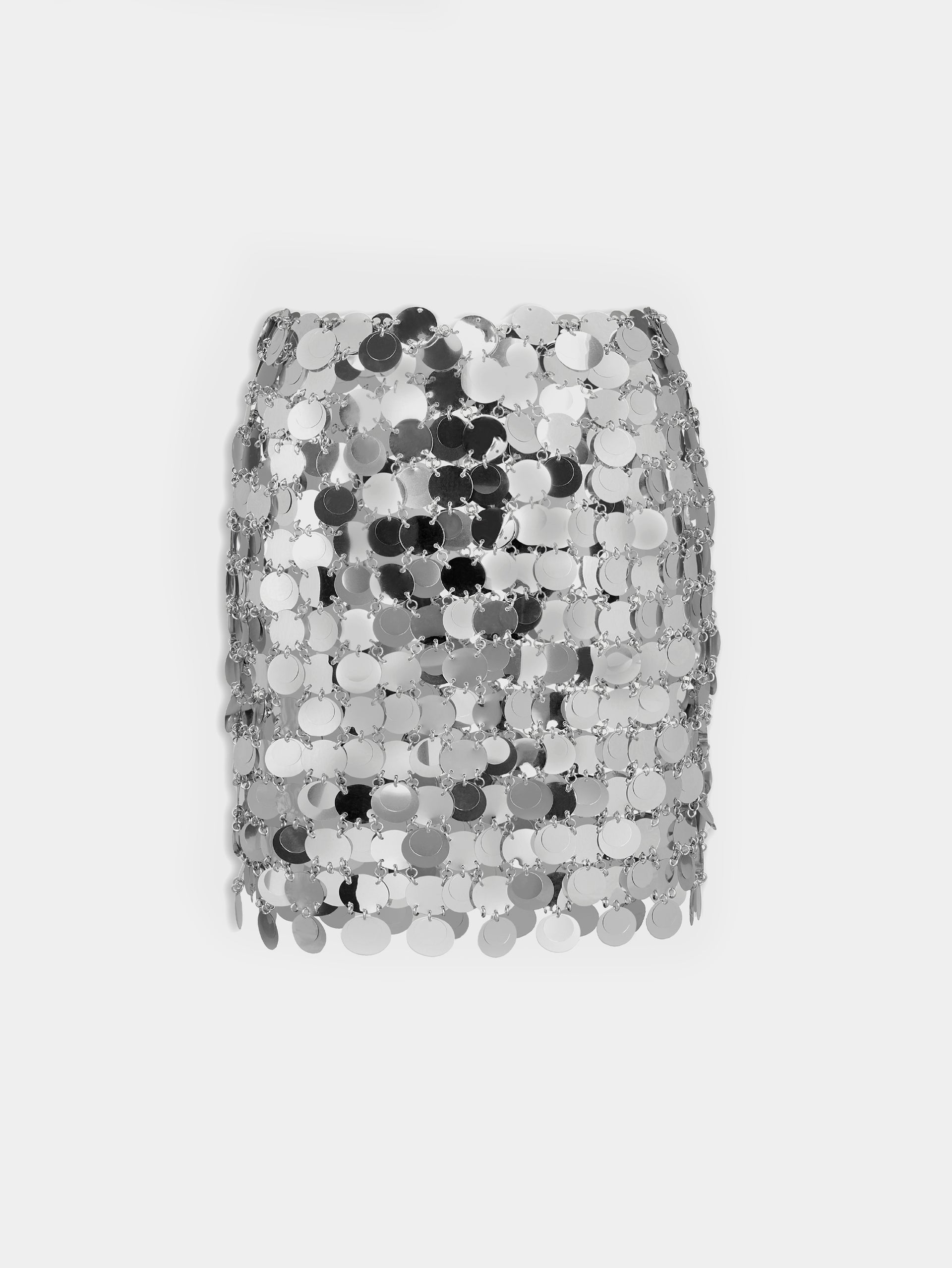 The Silver sparkle discs skirt