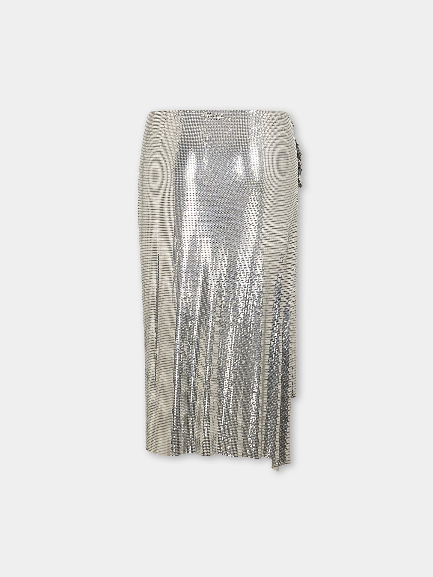 silver draped skirt in chainmail