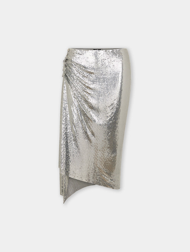 silver draped skirt in chainmail - Image 1