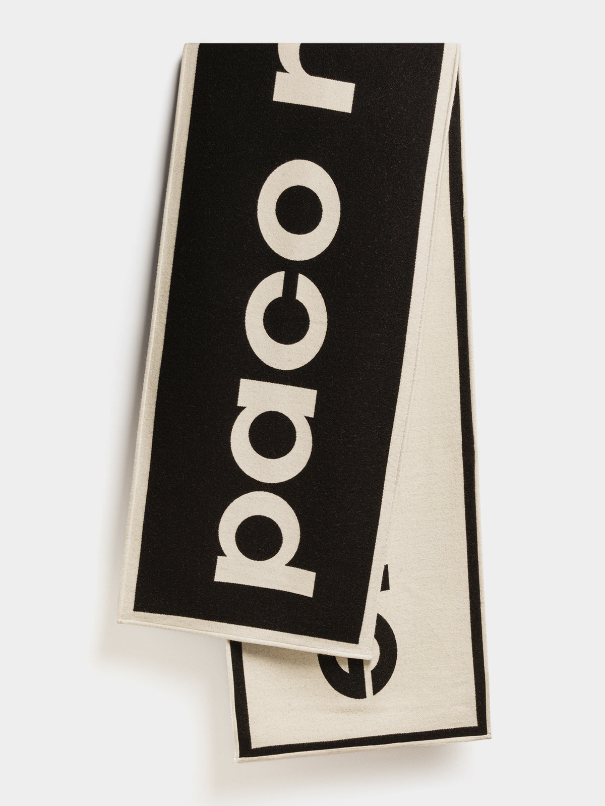 ÉCHARPE NOIRE À LOGO PACO RABANNE