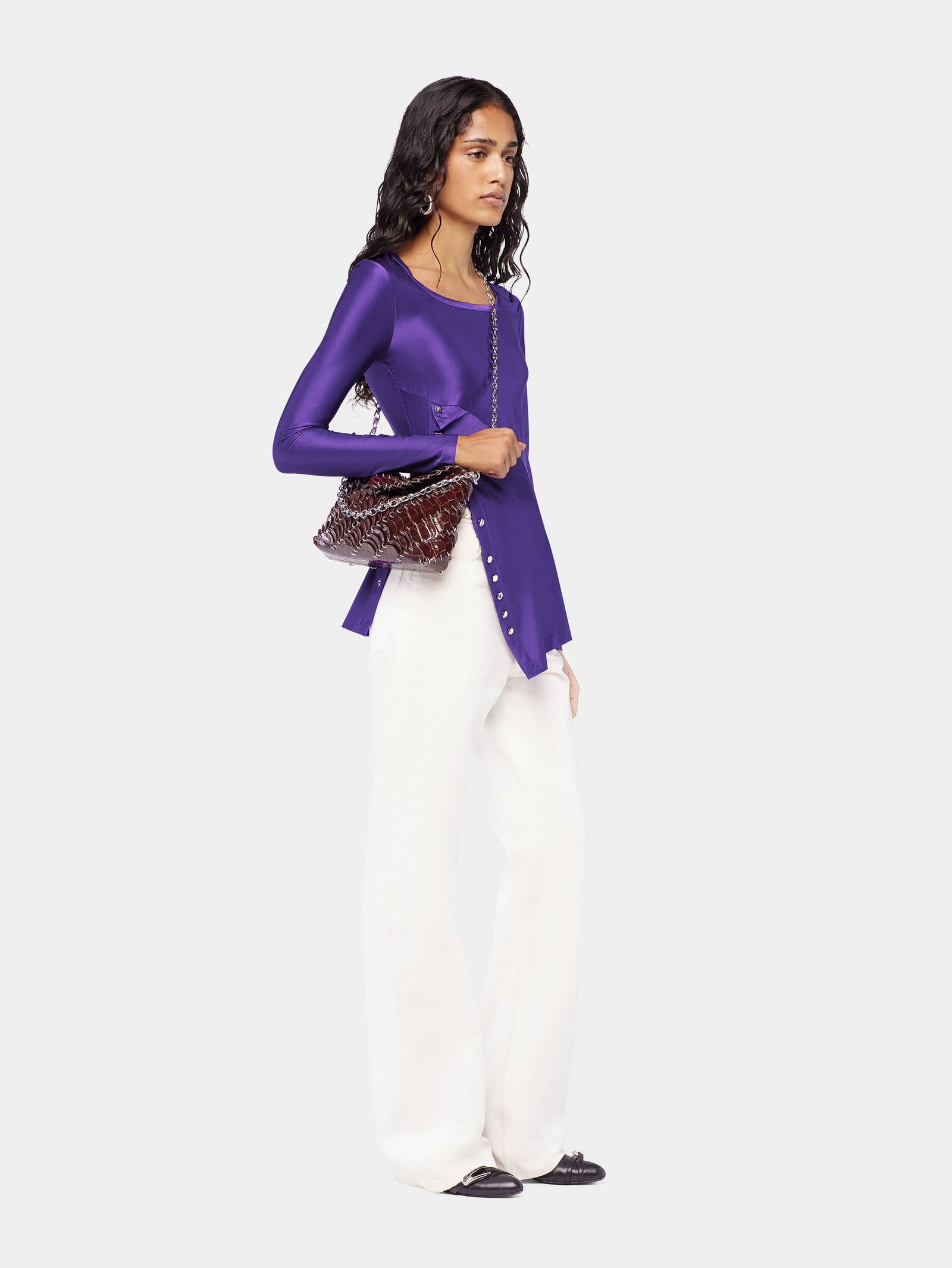 Draped jersey top position 3 - Image 3