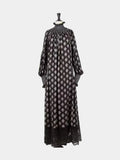 Black printed long dress