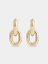 Boucles d'oreilles XL Link double dorées