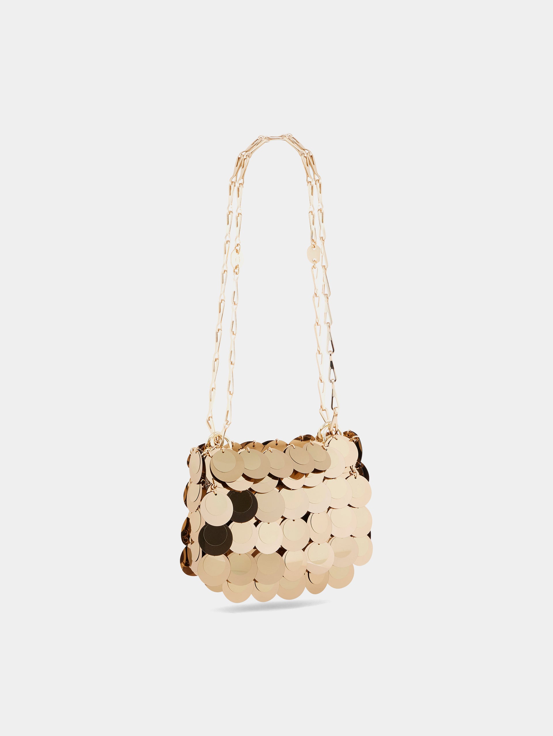 Gold sparkle discs nano bag position 2