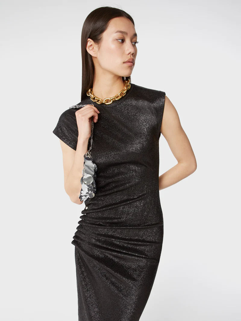 Robe drapée noire