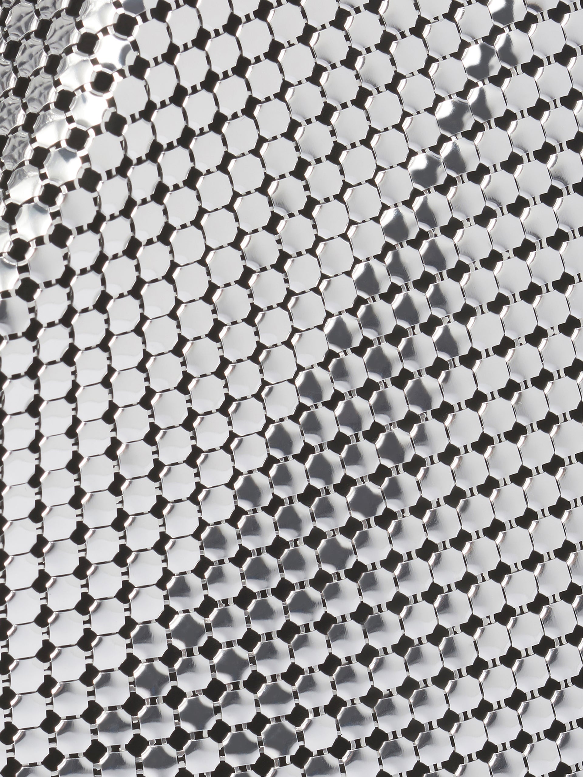 Silver Pixel metallic tote bag