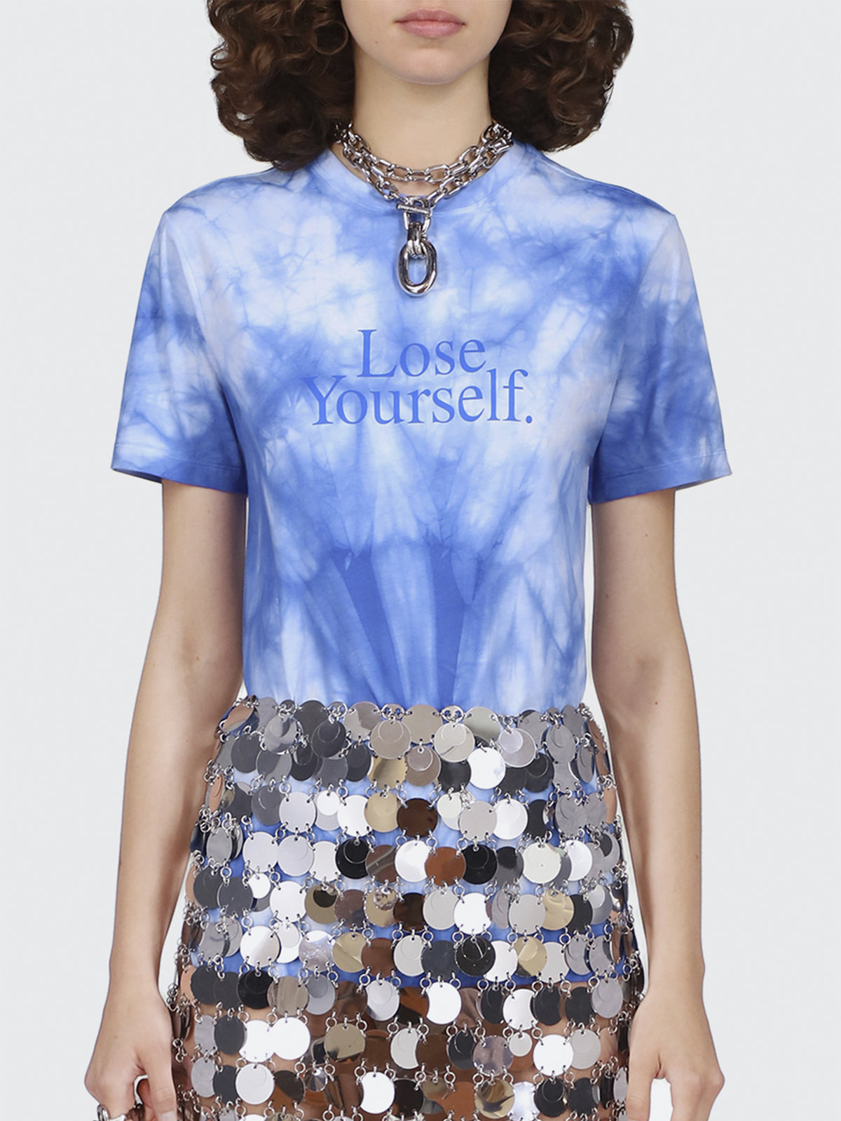 T-shirt bleu imprimé