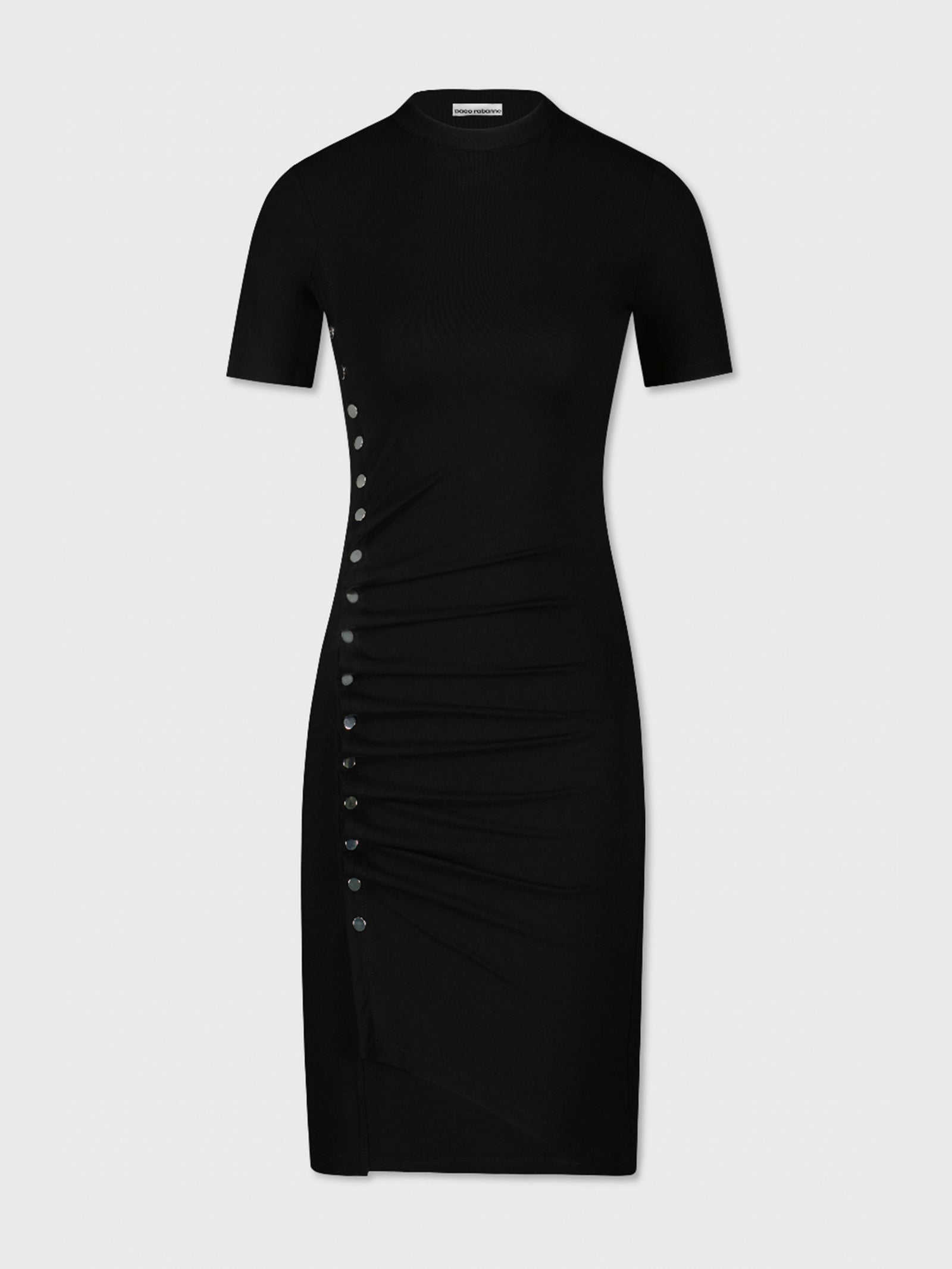 Mini robe noire drapée - Image 1