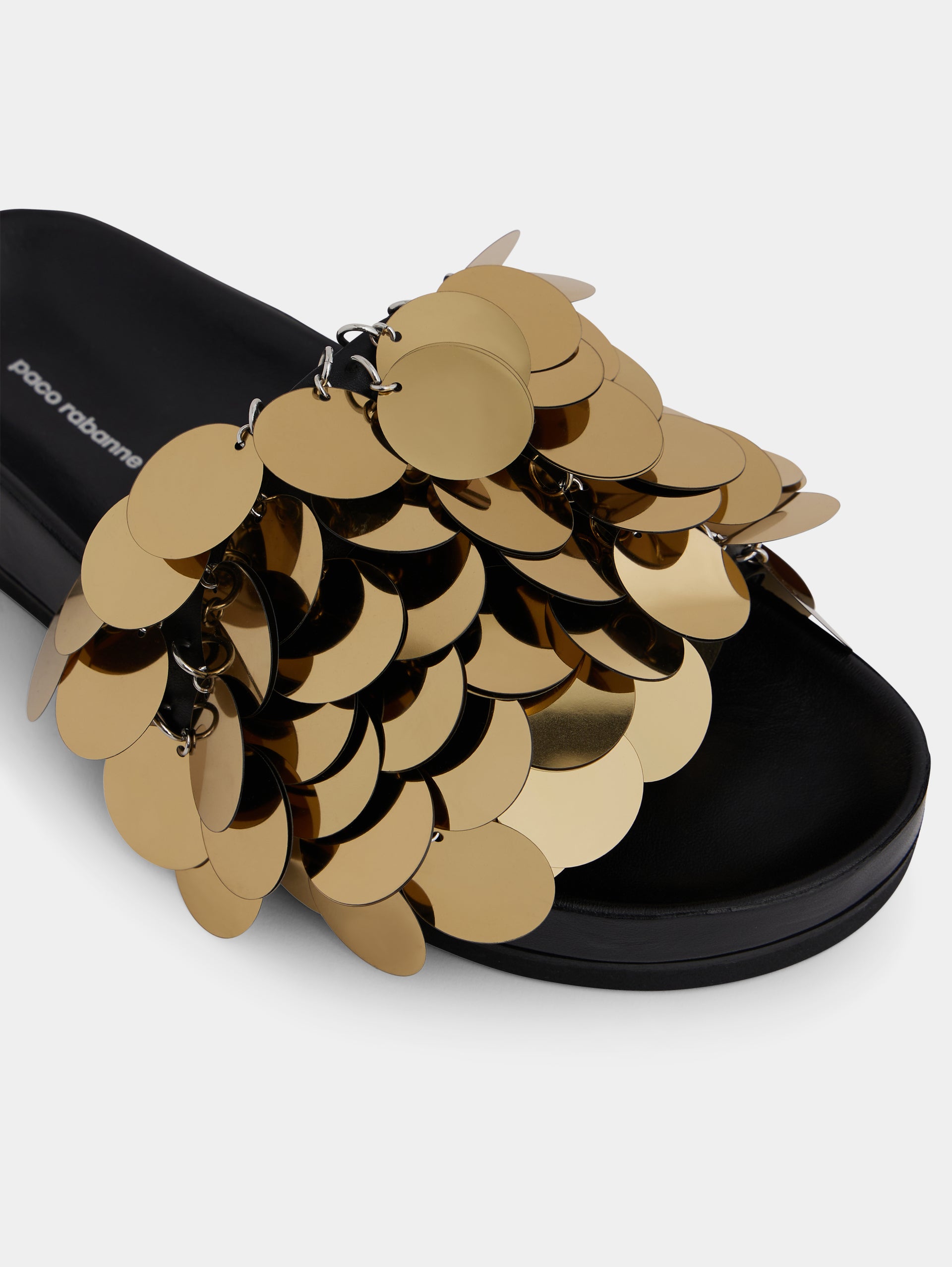 Sequin-embellished slides position 5