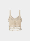 Crochet crop top with fringes