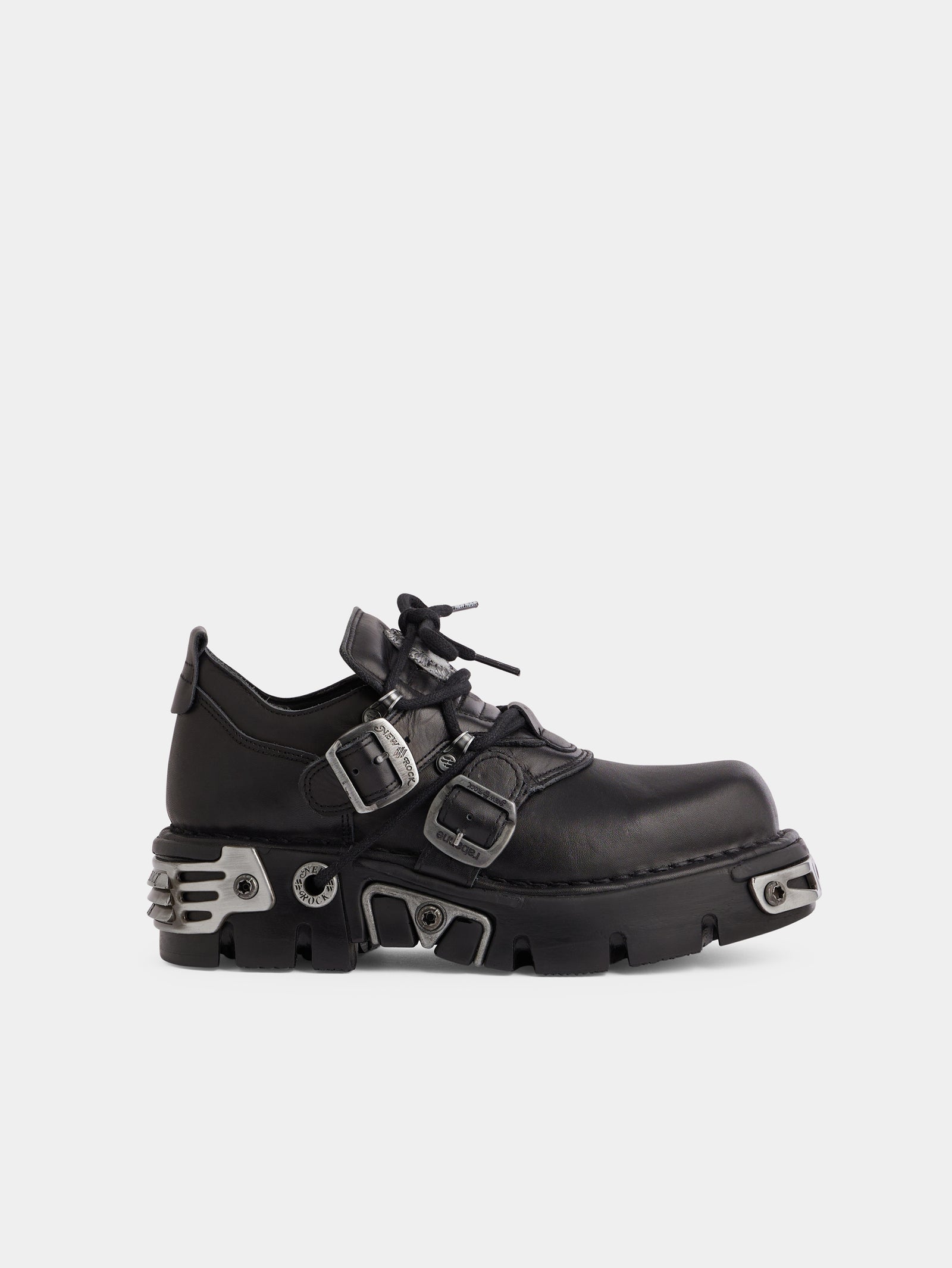 RABANNE x NEW ROCK BLACK SHOES - Image 1