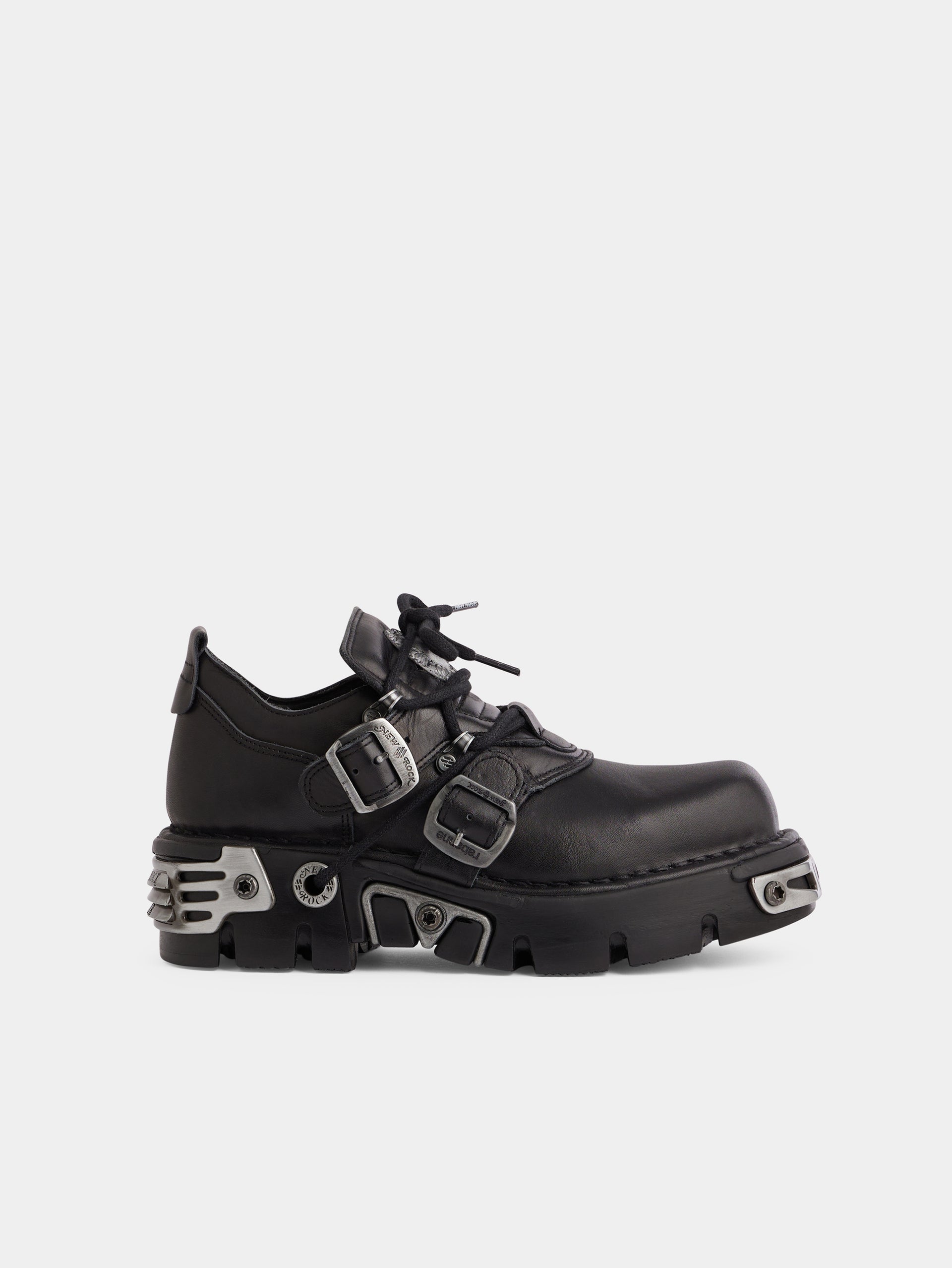 RABANNE x NEW ROCK BLACK SHOES