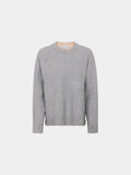Sweater with silver metalized effect