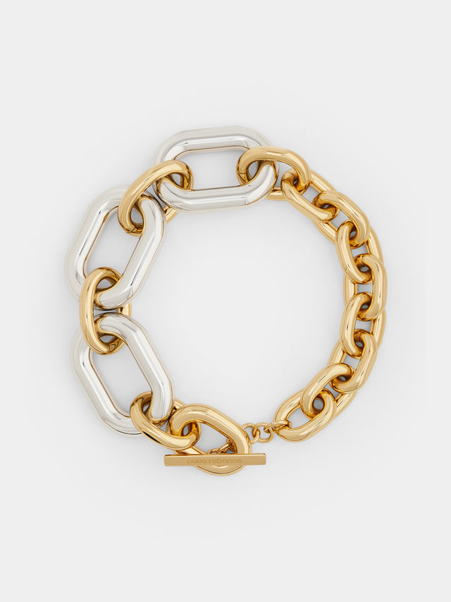 Gold and silver oversized XL link necklace - Image 3