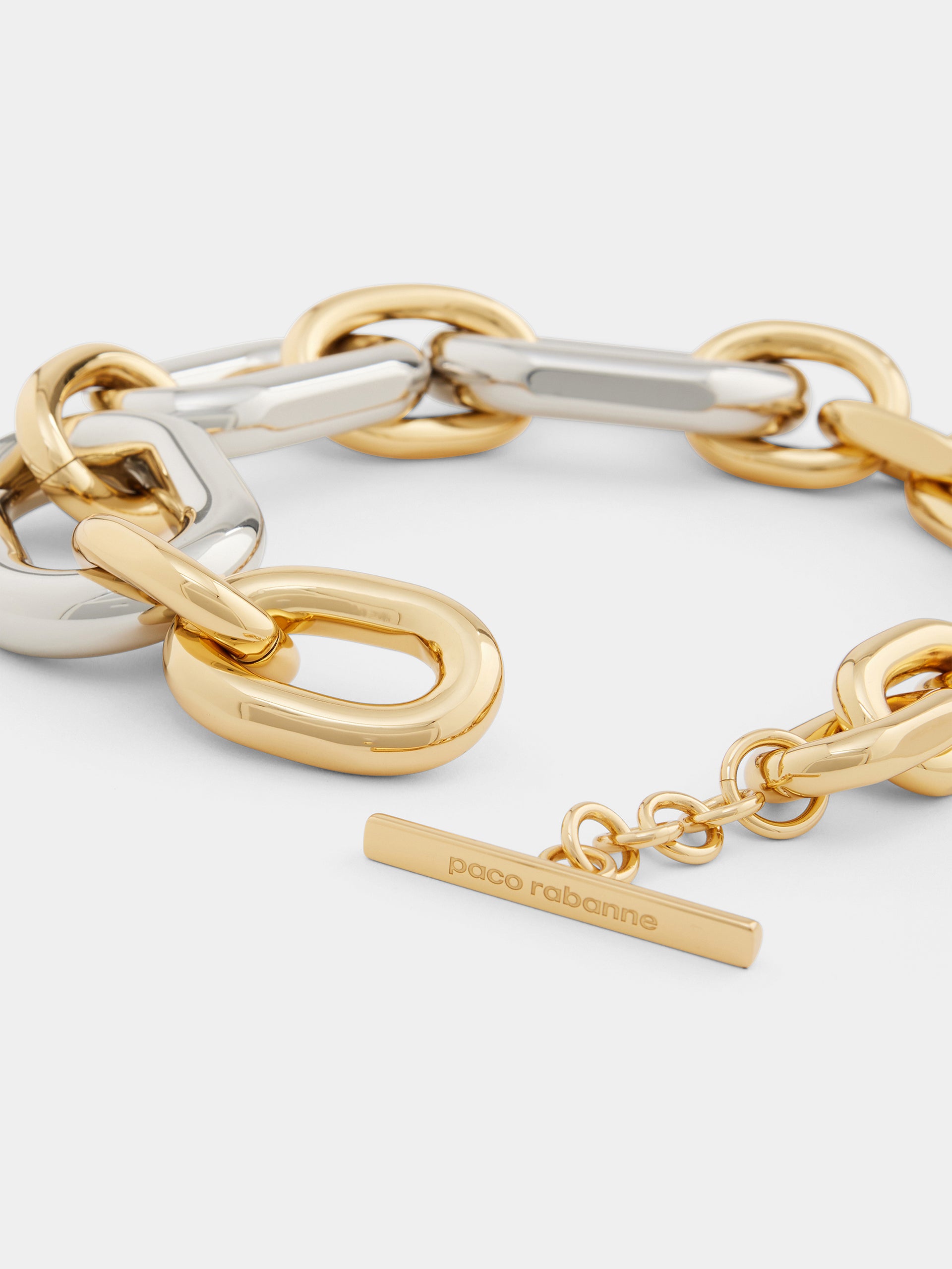 Gold and silver oversized XL link necklace