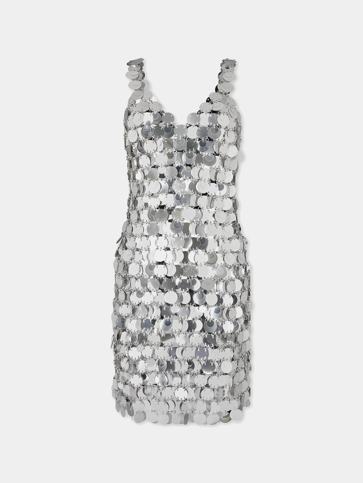Robe en pastilles sparkle argentées
