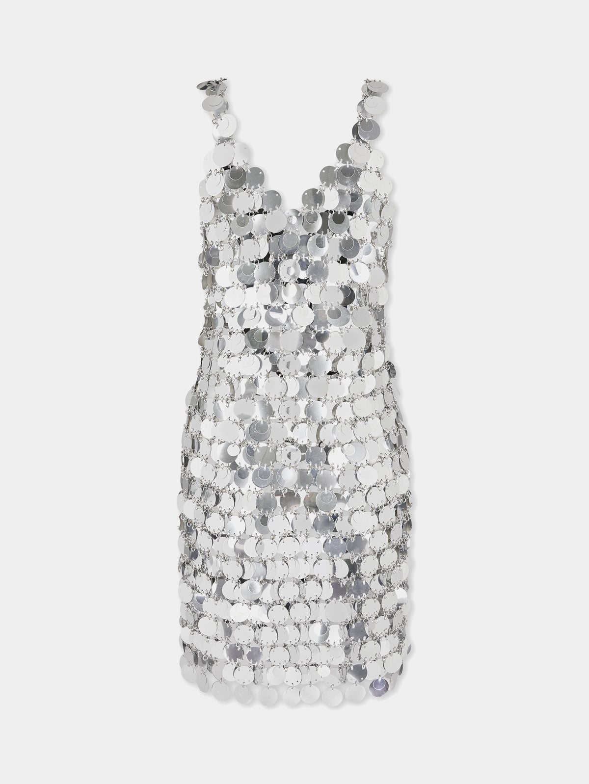 Robe en pastilles sparkle argentées