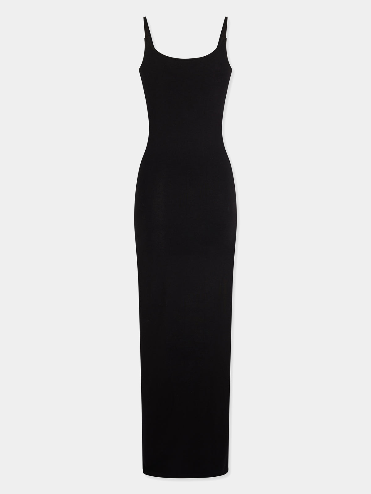 Black drapé pression sleeveless dress