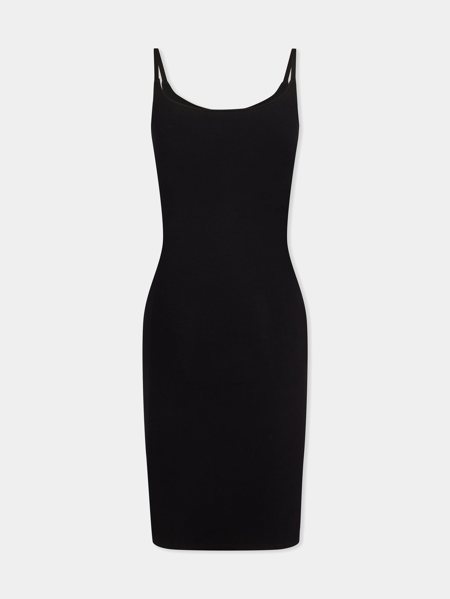 Robe courte noire drapée à pression