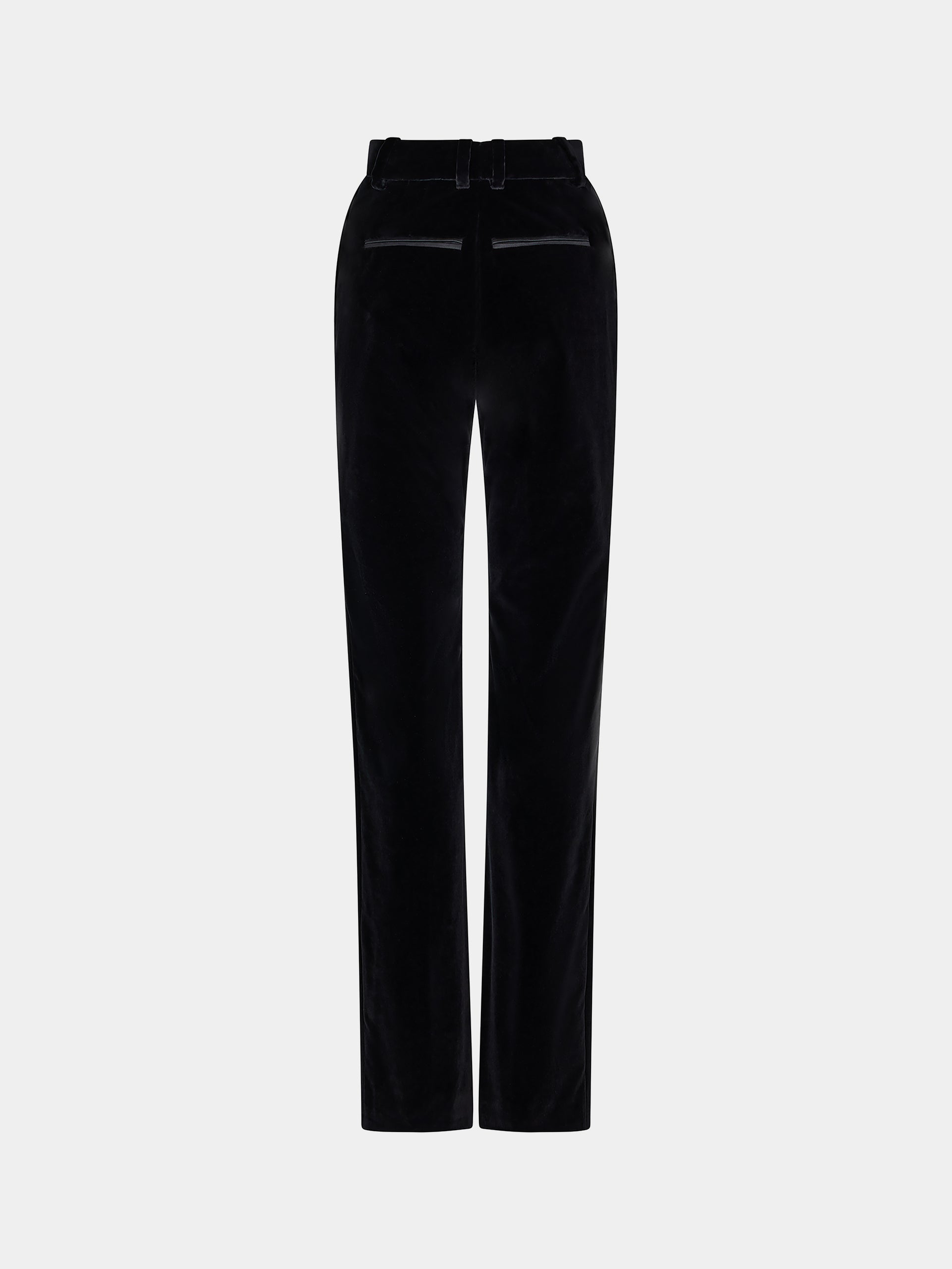 Velvet pants with crystal detail