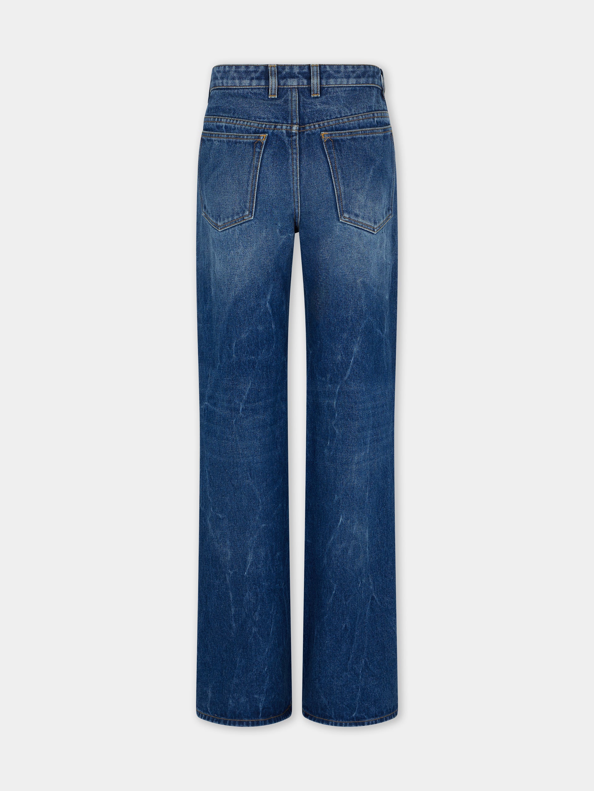 Baggy jeans in dark washed denim position 7