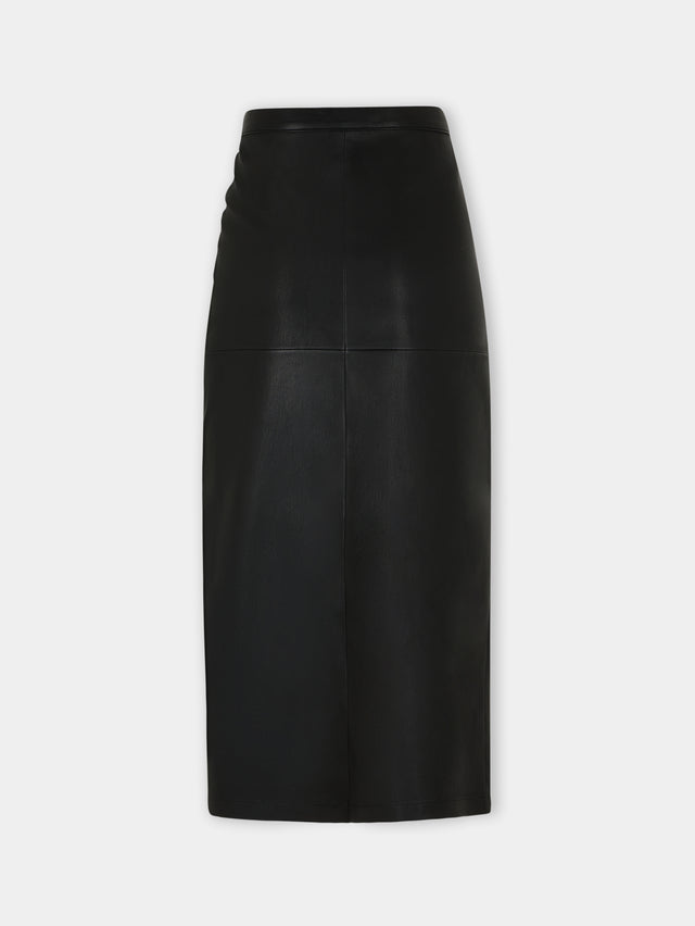 Midi skirt in lambskin - Image 2