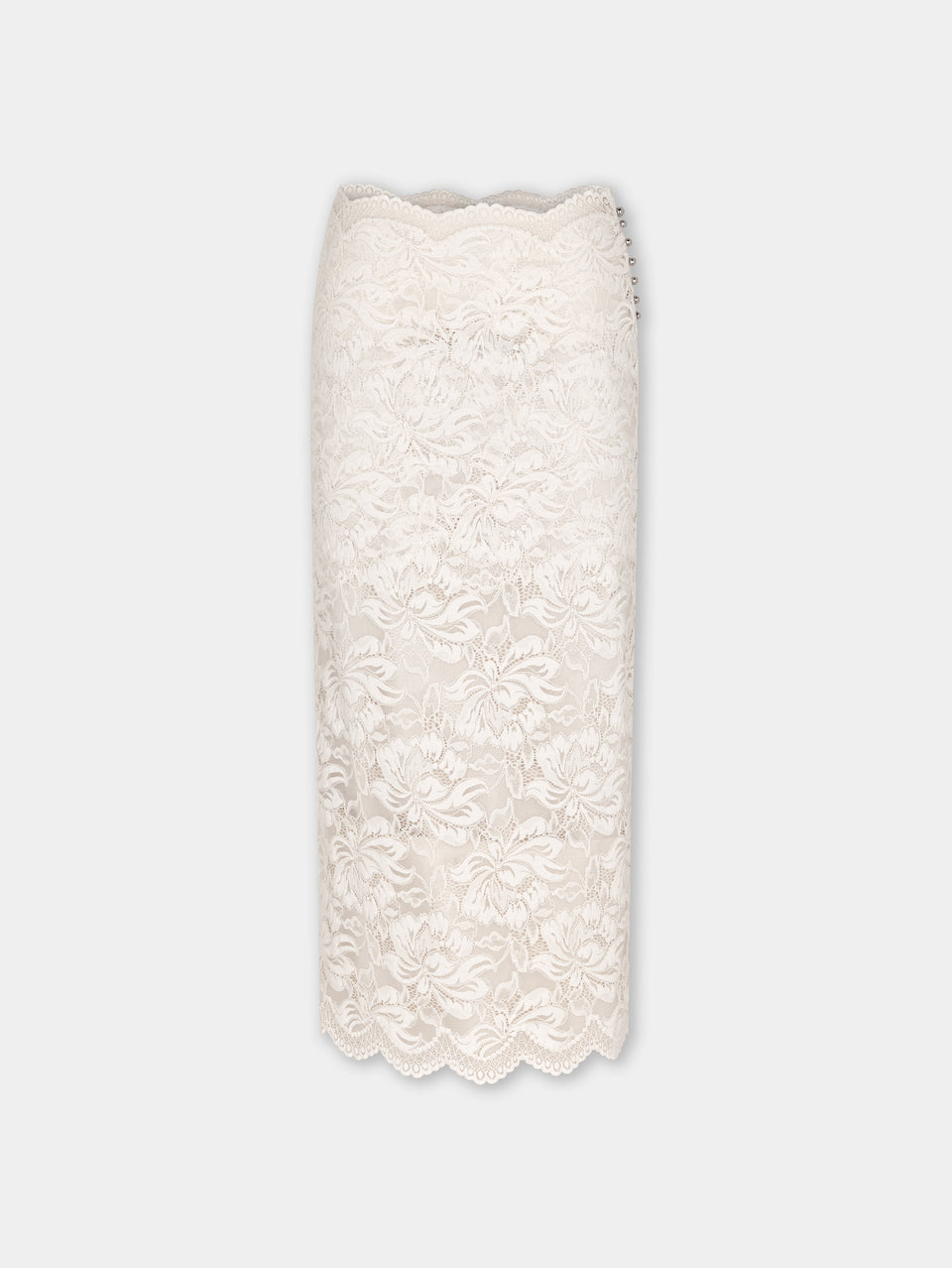 Ivory midi skirt in lace position 1 - Image 1