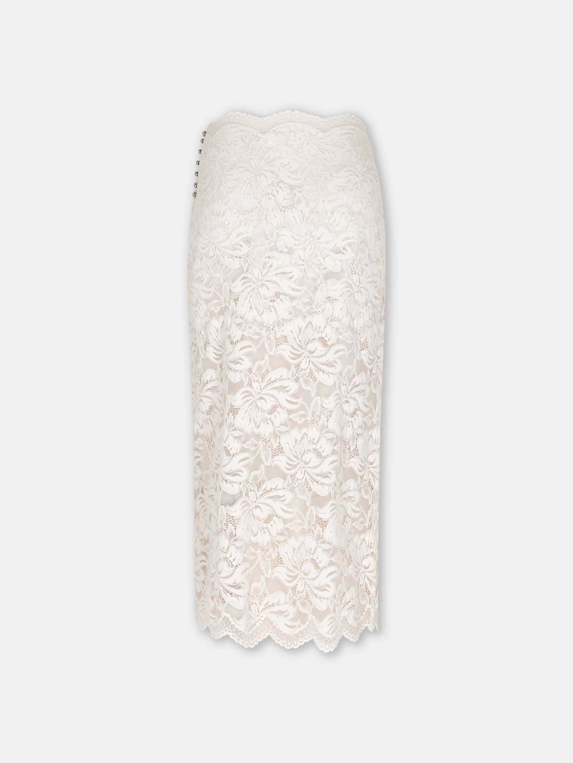 Ivory midi skirt in lace position 2