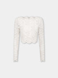 Ivory crop top in lace