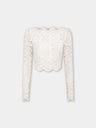 Ivory crop top in lace