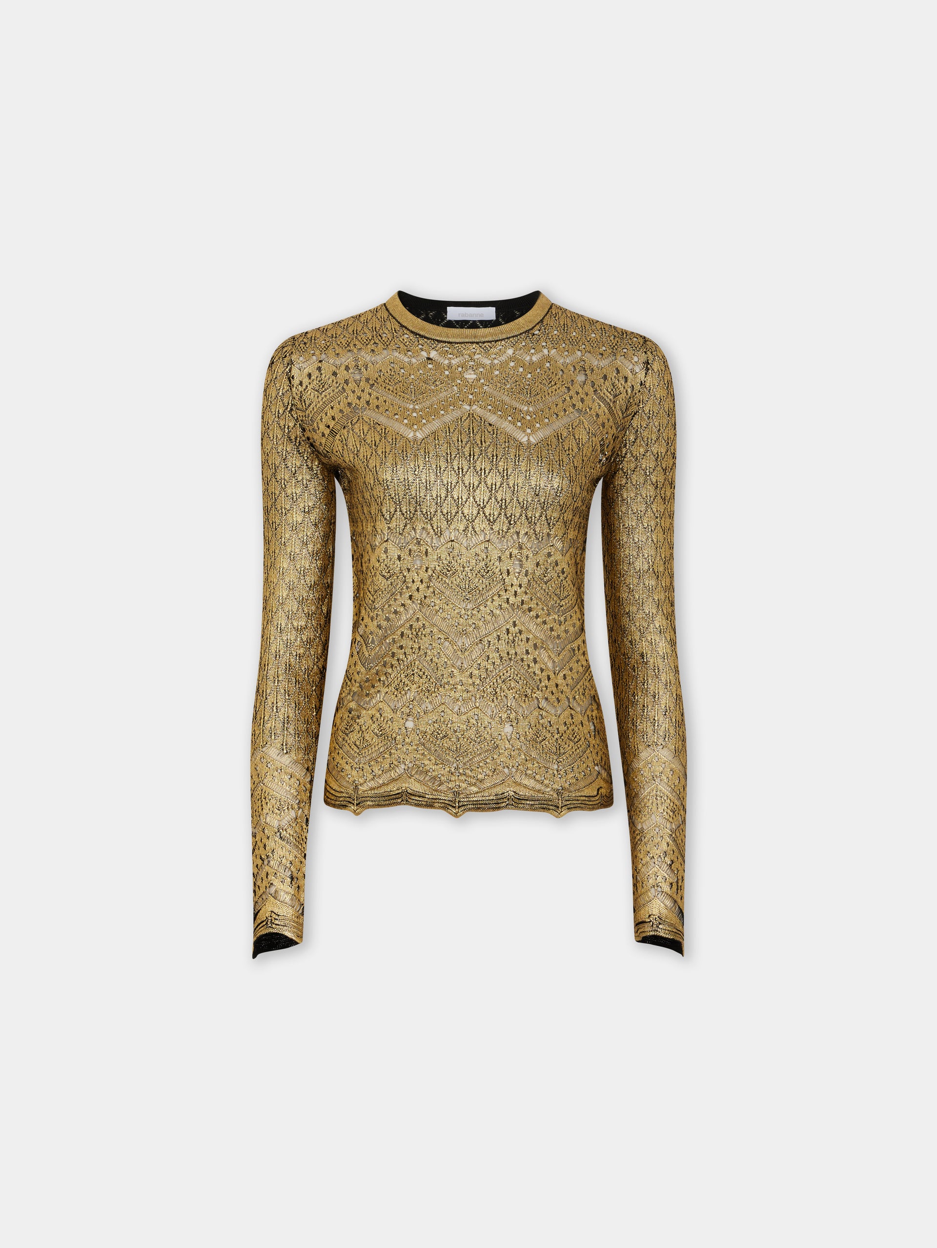 LACE-LIKE KNIT SWEATER