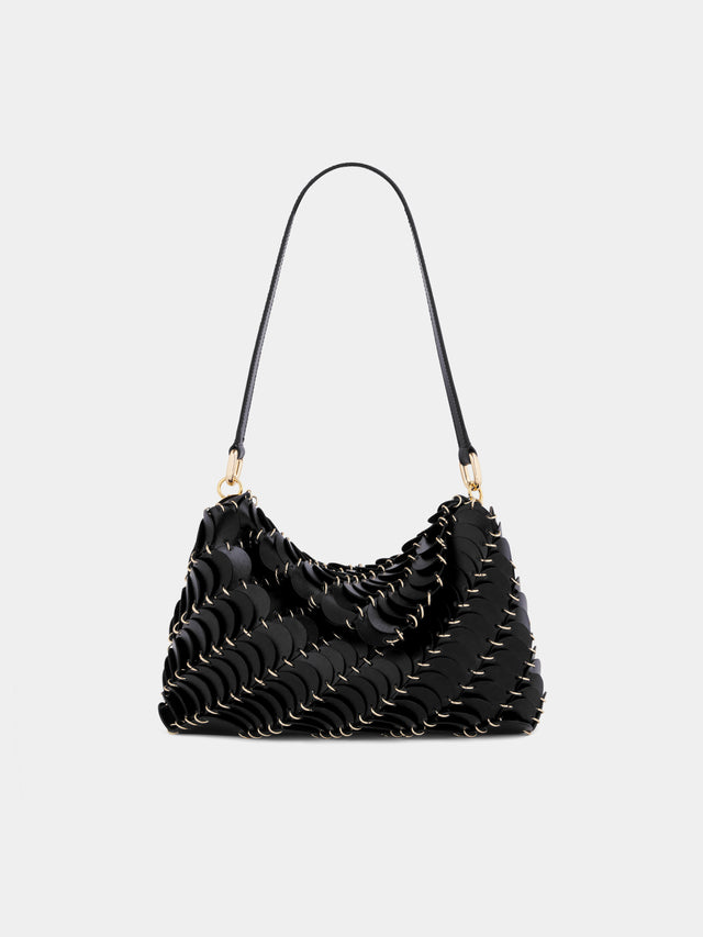 Black Paco shoulder clutch in calfkin leather - Image 1