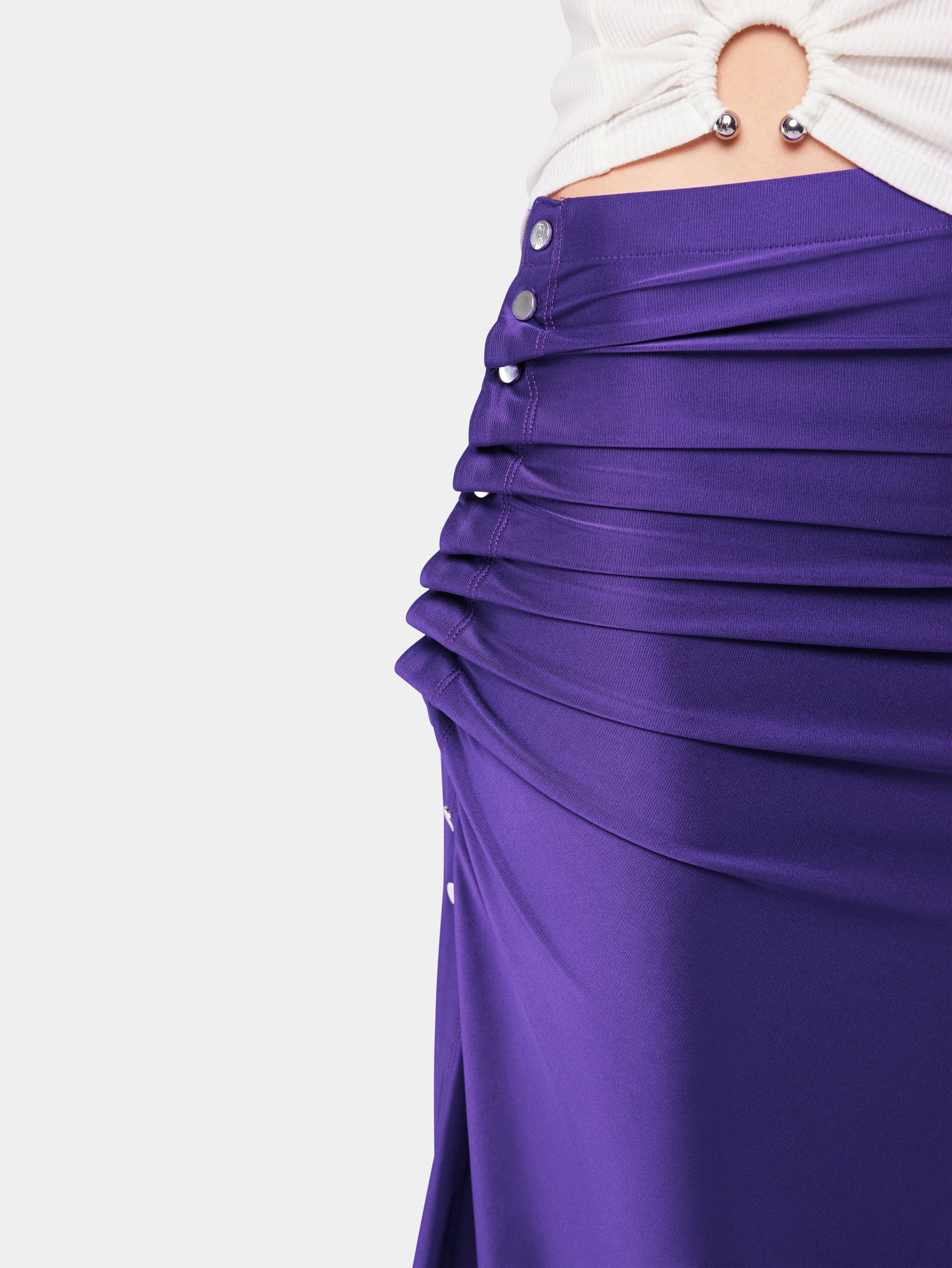 Midi draped jersey skirt position 6