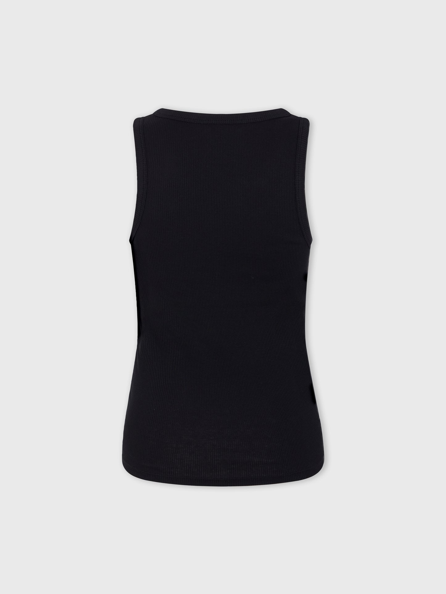 Black tank top with signature piercing