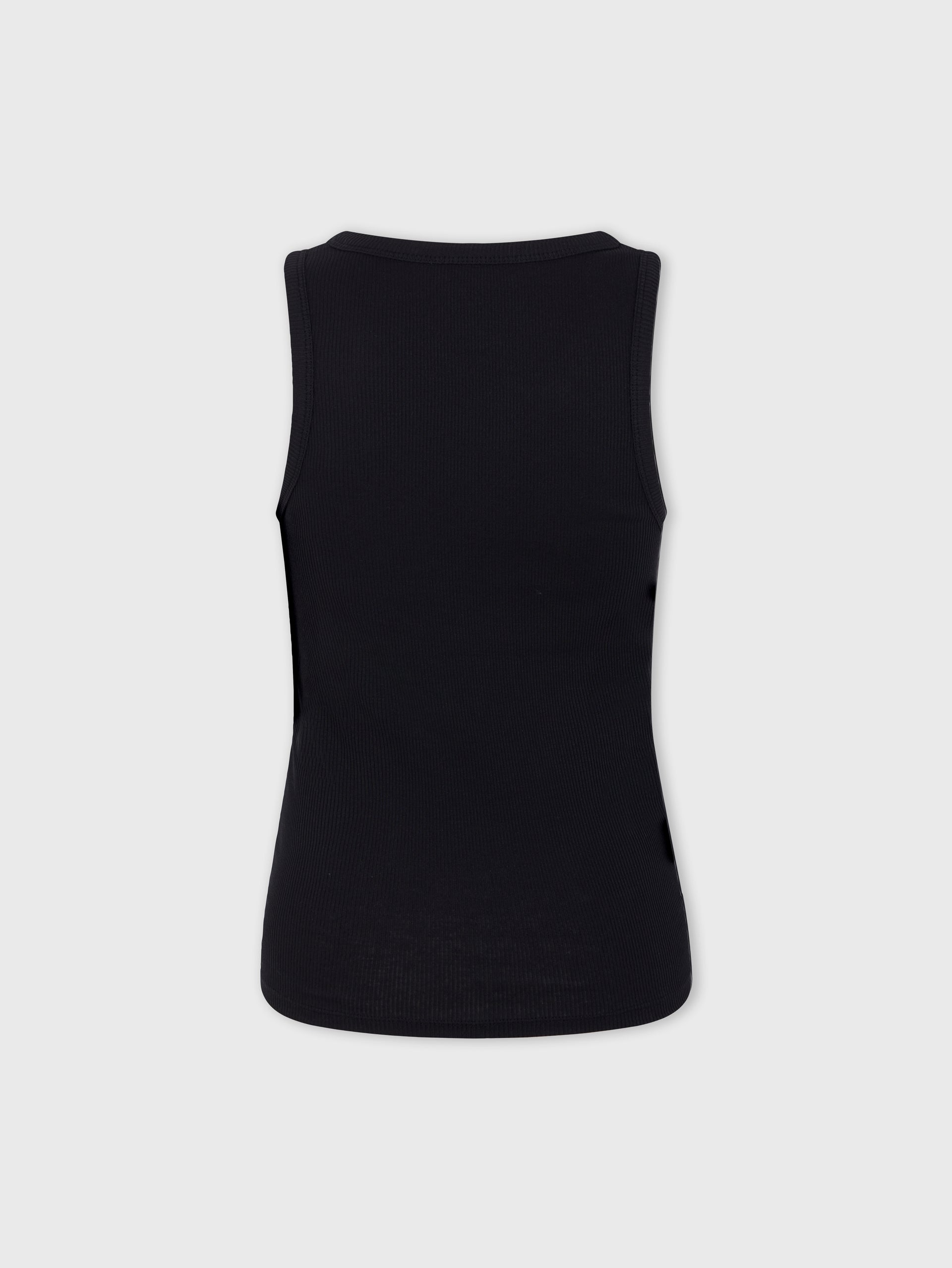 Black tank top with signature piercing position 8