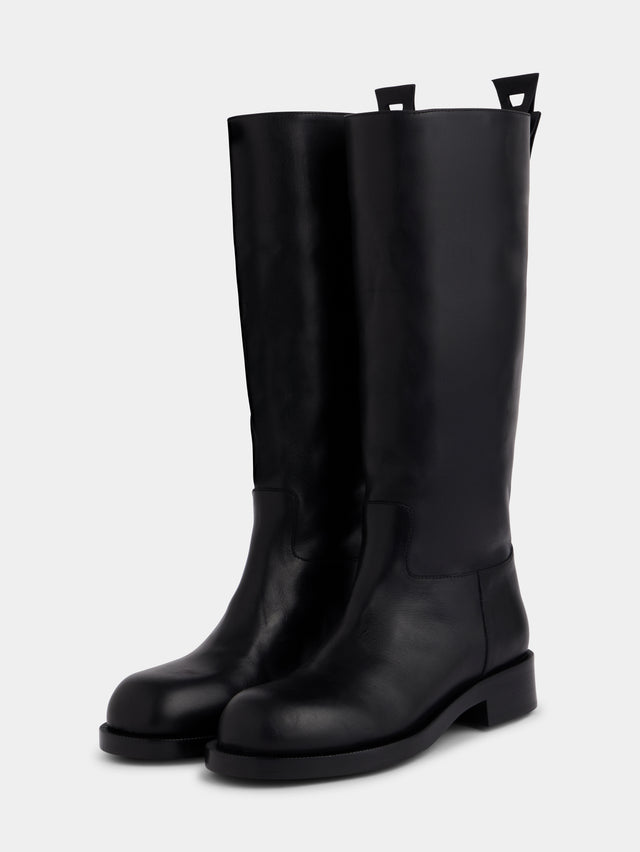 Black boots in smooth leather - Image 2