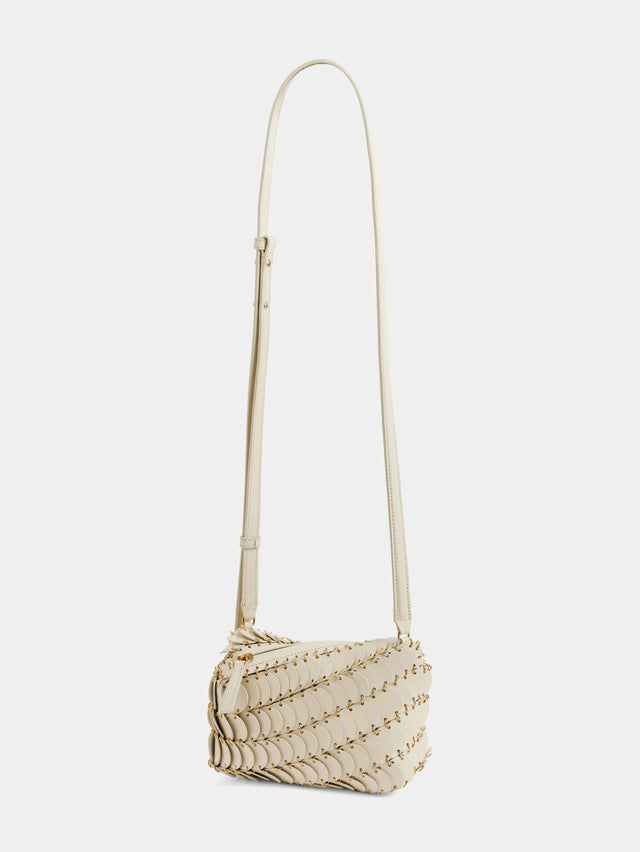 Cream paco crossbody leather bag - Image 1