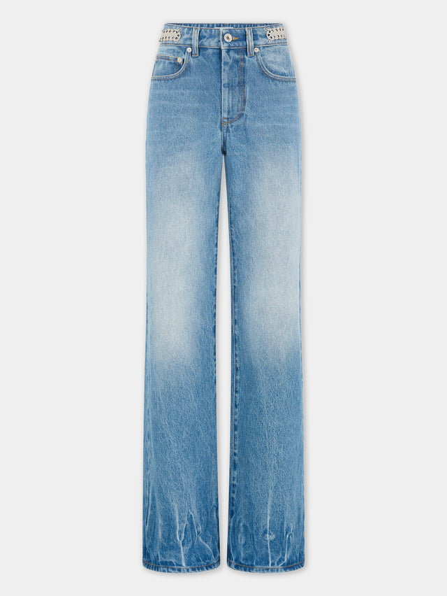 Flared jeans embellished with 1969 discs - Image 1