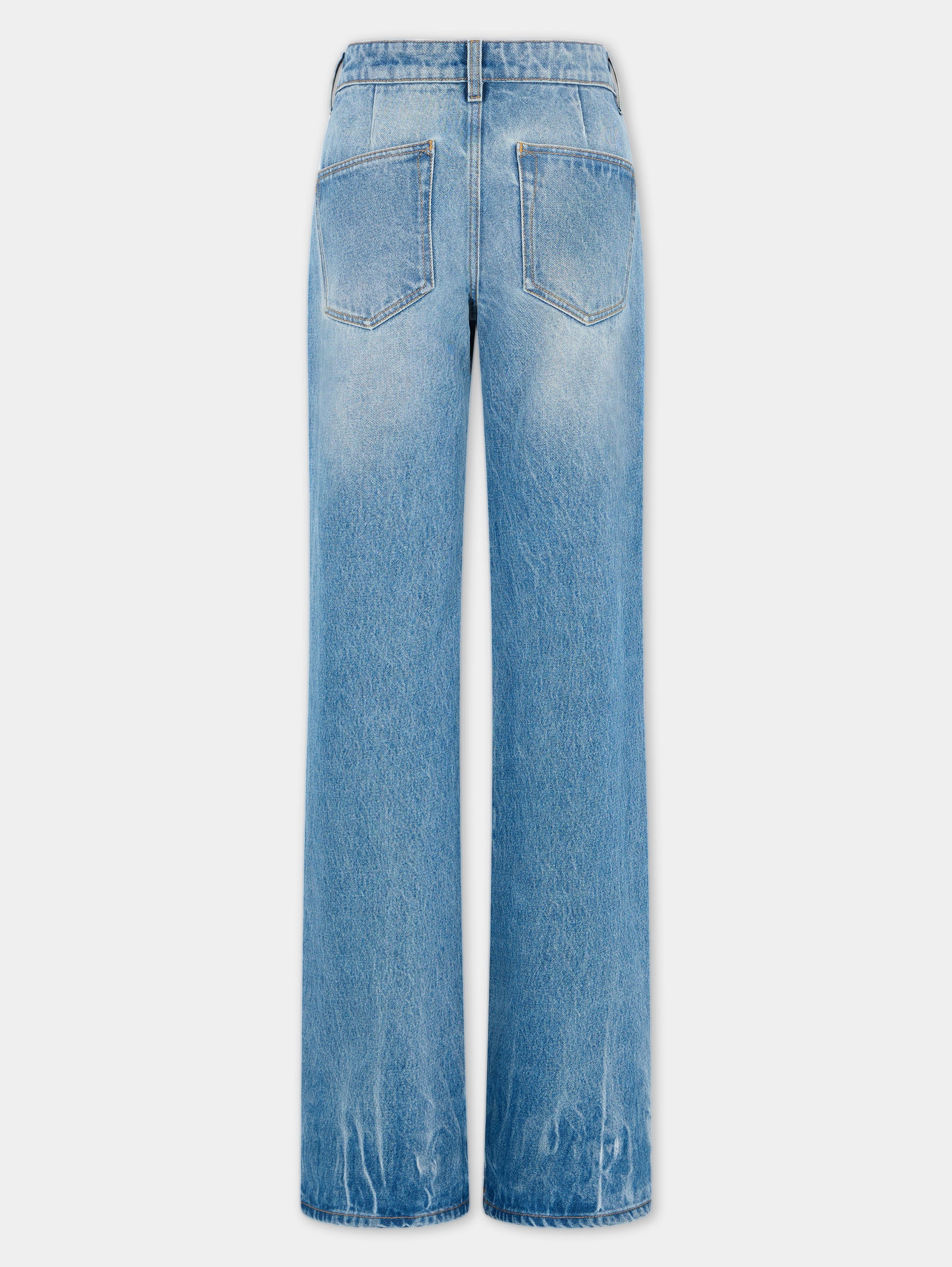 Flared jeans embellished with 7969 discs position 7