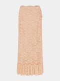 Beige Long skirt in lace