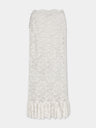 Maxi stretch lace ivory skirt