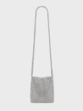 Sac bandoulière pixel argenté