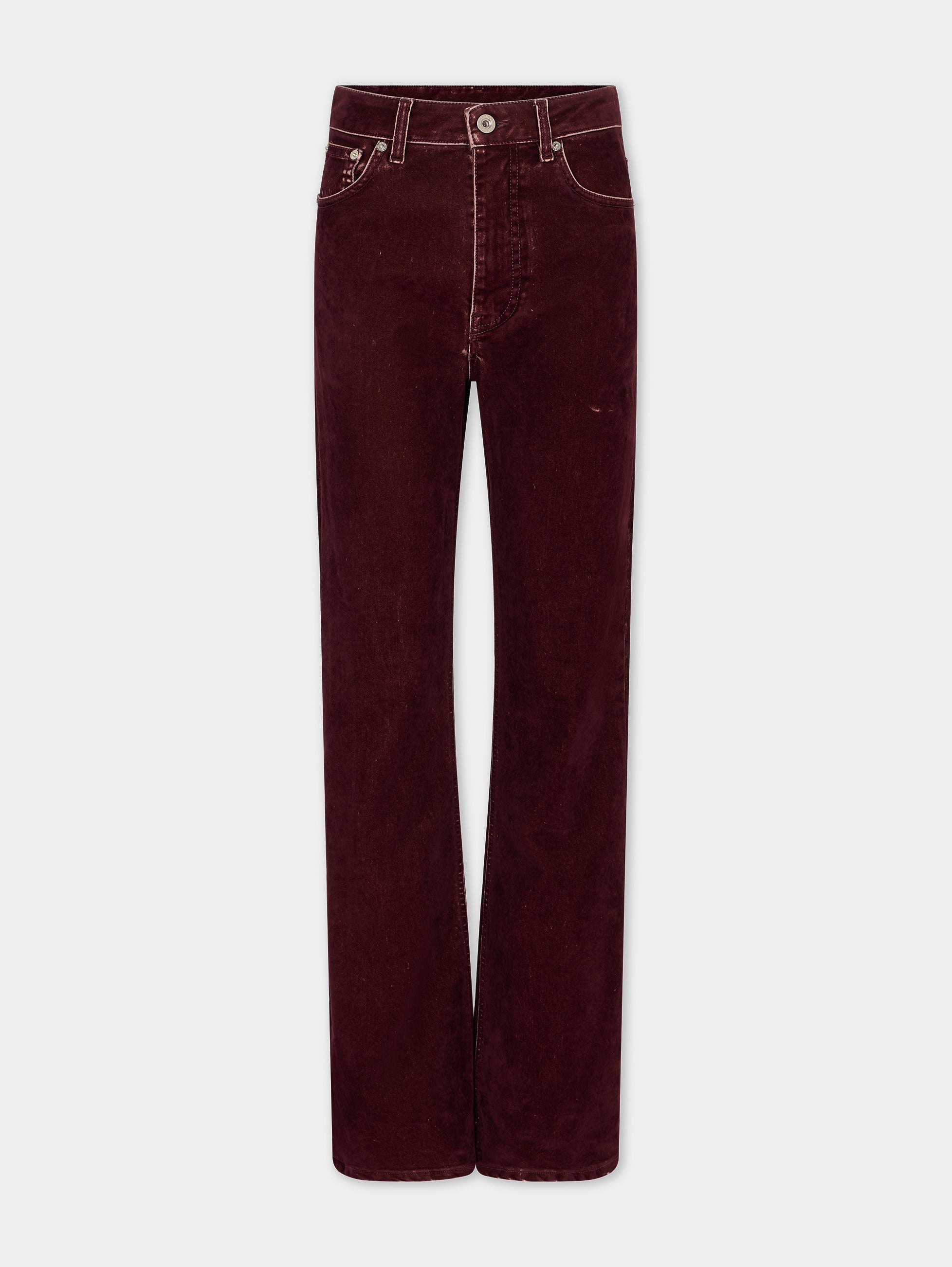 Burgundy Mineral Wash French Terry Flared Stretch Bell Bottom Pull on Pants  W/ Pockets Casual Women's -  Canada