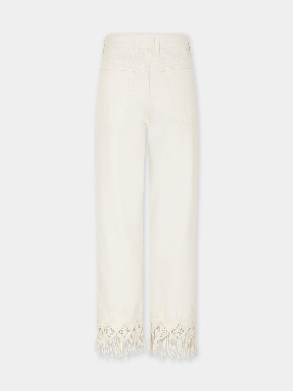 Trousers in denim with embroidery details position 5