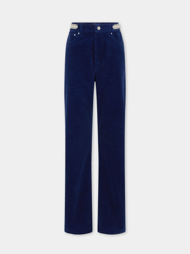 Baggy pants in velvet with 1969 discs - Image 1