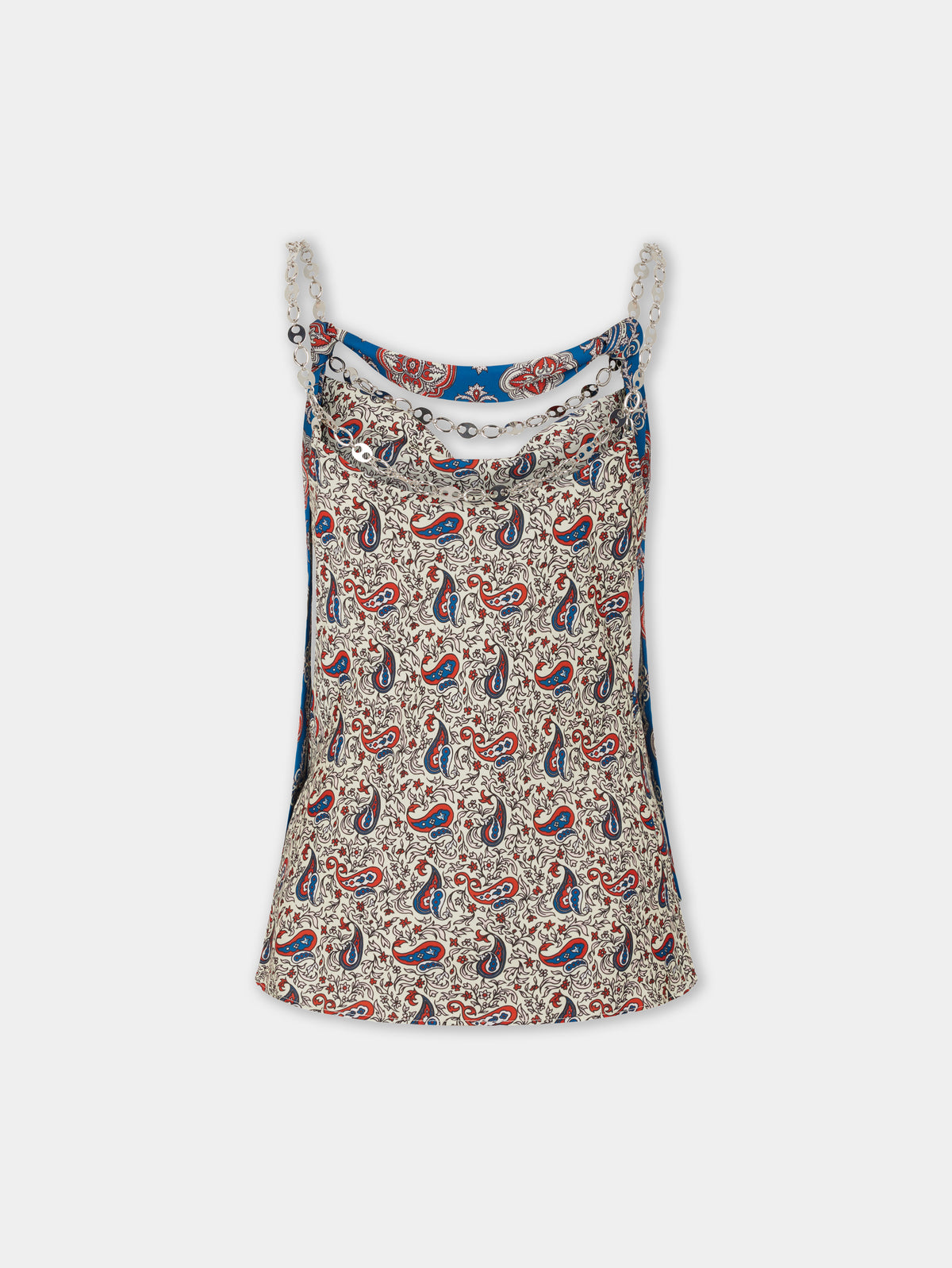 Tank top in printed satin position 6