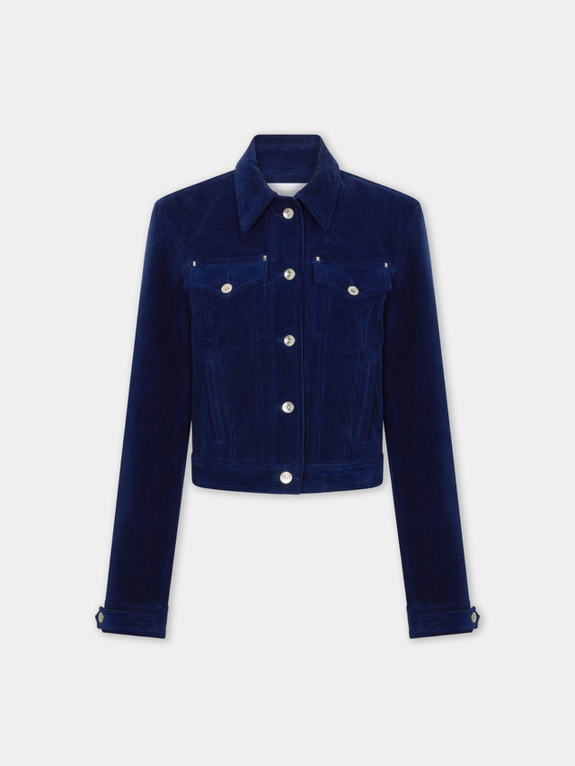 Trucker jacket in velvet - Image 1